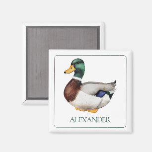 Imã Pato Mallard de pré-disquete personalizado