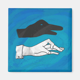 Imã Pato Sombra em Azul