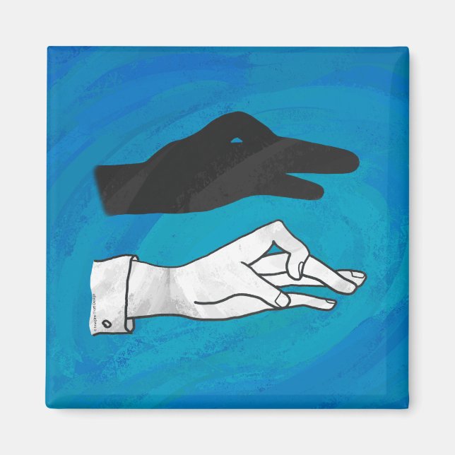 Imã Pato Sombra em Azul (Frente)