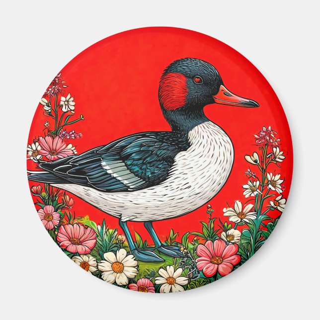 Imã Pato vibrante ilustrado (Frente)