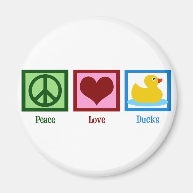 Imã Patos de Paz e Amor (Frente)