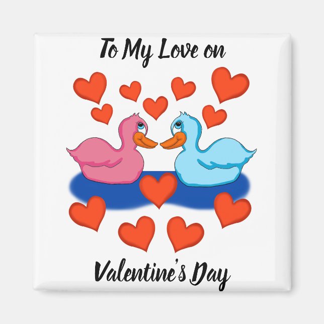 Imã Patos no Amor Magnet (Frente)