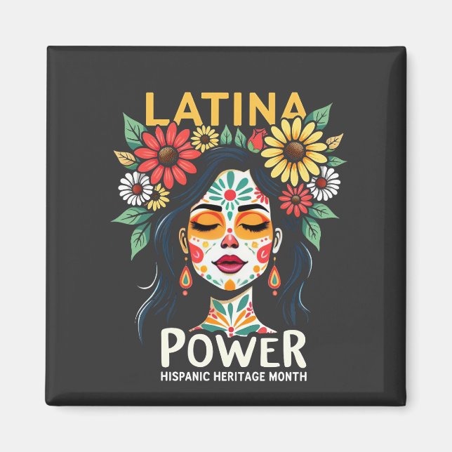 Imã Patrimônio hispânico de Latina Power Mês (Frente)
