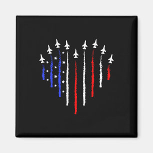 Imã Patriot Julho 4º Voo Jets Avião Usa Flag Ki