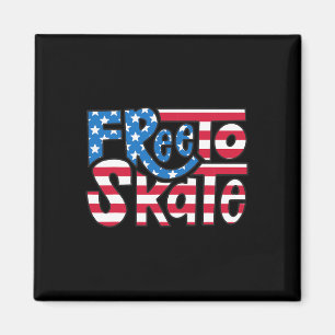 Imã Patriota Skater do 4 de Julho Bandeira Americana L