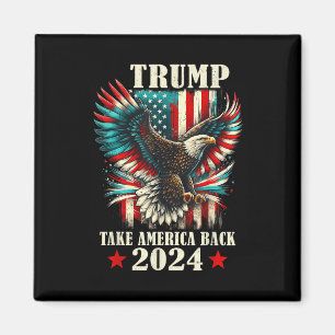 Imã Patriotic Eagle Usa Flag Trump 2024 Take America B