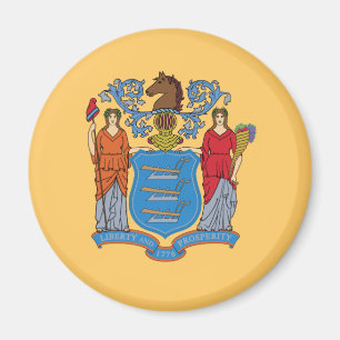 Imã Patriotic New Jersey State Flag