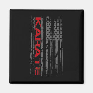 Imã Patriótica Americana Bandeira Artes Marciais Mulhe