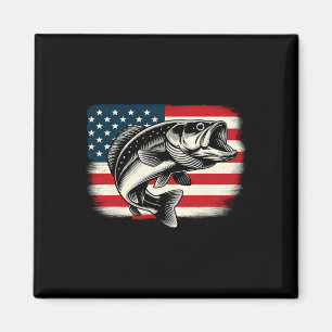 Imã Patriótica de Pesca de Peixes de Bandeira American