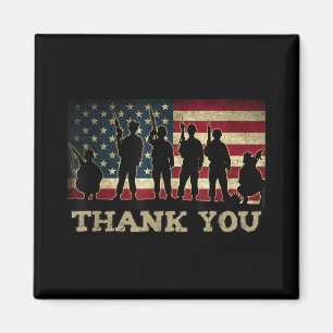 Imã Patriótica Obrigado Soldados Veteranos Americano F