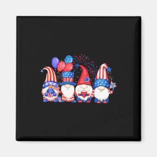 Imã Patriótico Americano Gnomos Usa Independência Dia