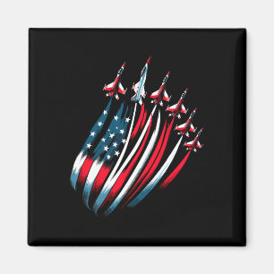 Imã Patriótico Bandeira Dos Eua Que Combatem Jets Boys