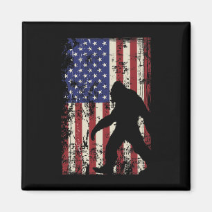 Imã Patriótico Bigfoot American Flag 4º De Julho