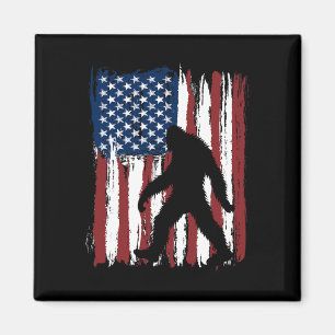 Imã Patriótico Bigfoot American Flag Funny 4 De Julho