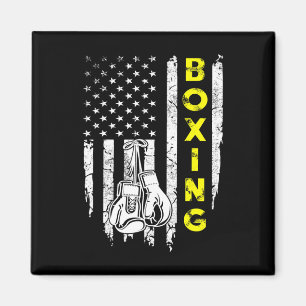 Imã Patriótico Boxing American Flag 4 De Julho