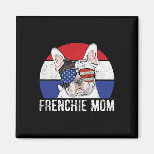 Imã Patriótico Bulldog Francês Bandeira Americana 4t