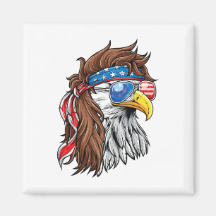 Imã Patriótico Byld Eagle Mullet EUA Bandeira American