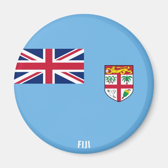 Imã Patriótico de encantamento do Sinalizador Fiji (Frente)