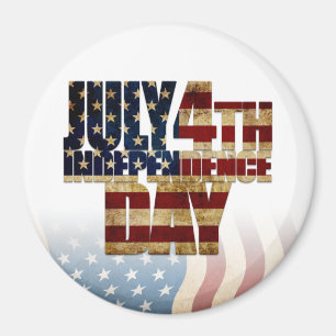 Imã Patriótico Design de Bandeira de 4 de julho