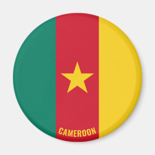 Imã Patriótico encantador da bandeira dos Camarões