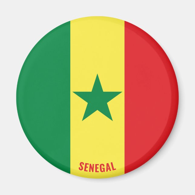 Imã Patriótico Encantador de Sinalizador Senegal (Frente)
