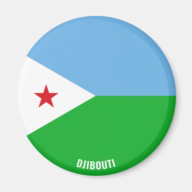 Imã Patriótico encantador do Sinalizador Djibouti (Frente)