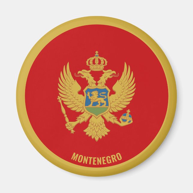 Imã Patriótico encantador do Sinalizador do Montenegro (Frente)