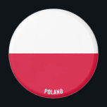 Imã Patriótico encantador Polônia Flag<br><div class="desc">Polônia Flag Charming Patriotic Magnet com a bandeira Polônia mostrada por todo o ímã. O nome do país é sutilmente integrado no design na parte inferior. O texto é totalmente personalizável usando o recurso "Personalizar!". Este belo Polônia Magnet é o presente na moda para qualquer ocasião. © 2022 PaísesDoMundo</div>