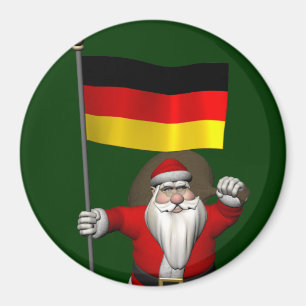 Imã Patriótico Papai Noel Com Alferes Da Alemanha