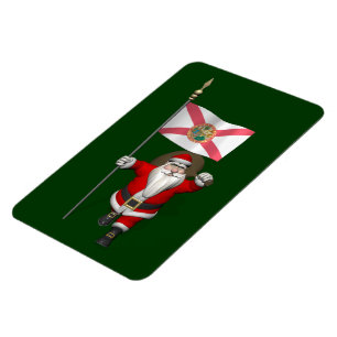 Ímã Patriótico Papai Noel Visitando a Flórida