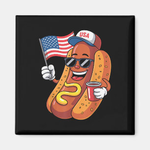 Imã Patriótico U Do Mens Hotdog 4 De Julho