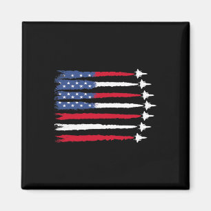Imã Patriótico Vermelho Branco Azul Usa Bandeira Jatos