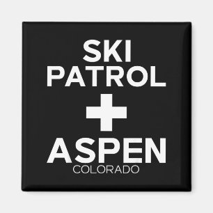 Imã Patrulha de esqui vintage aspen