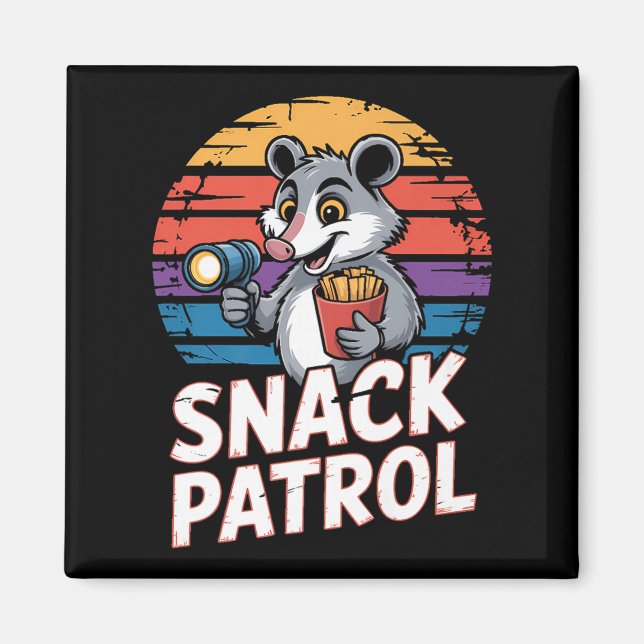 Imã Patrulha Possum Snacks Com Lâmpada De Lâmpada E Ch (Frente)