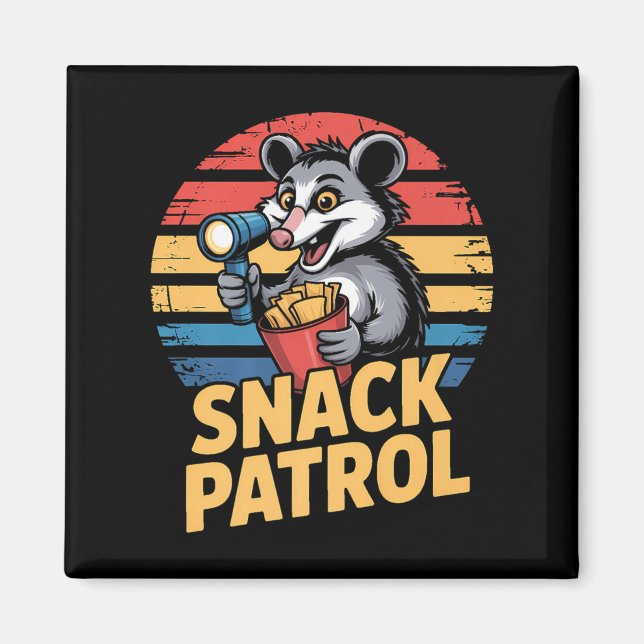 Imã Patrulha Possum Snacks Com Lâmpada De Lâmpada E Ch (Frente)