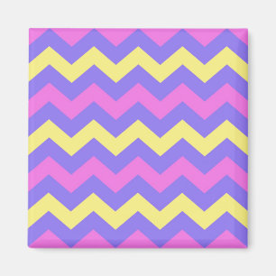 Imã Patrulha Zigzag (geel, paars en roze)