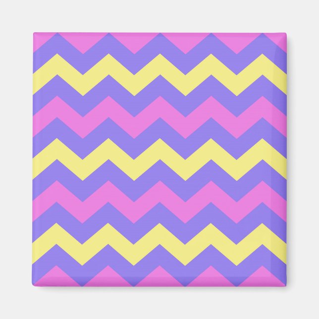Imã Patrulha Zigzag (geel, paars en roze) (Frente)