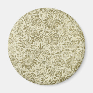 Imã Patterno Floral Verde Sage - Damasco Antiquado