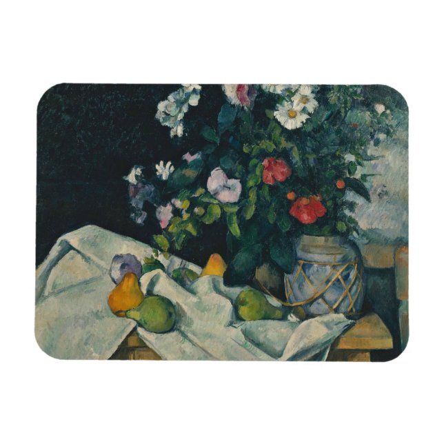 Ímã Paul Cezanne - A Vida Estática com Flores e Frutas (Horizontal)