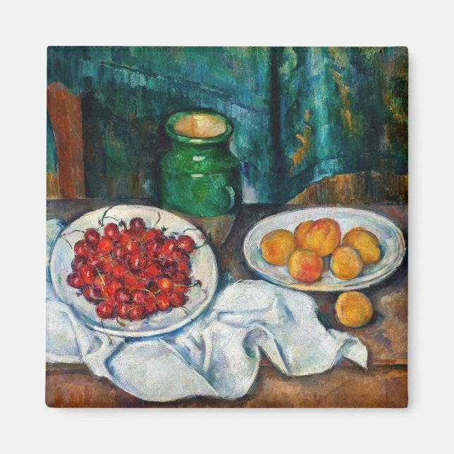 Imã Paul Cezanne - Ainda vive com cerejas e caçadores (Frente)