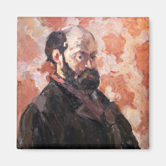 Imã Paul Cezanne - Autorretrato com fundo rosa (Frente)