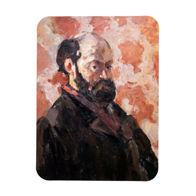 Ímã Paul Cezanne - Autorretrato com fundo rosa (Vertical)