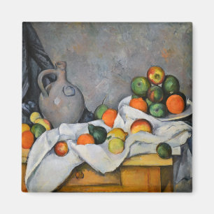 Imã Paul Cezanne - Cortina, Jarro e Fruteira