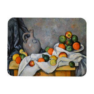Ímã Paul Cezanne - Cortina, Jarro e Fruteira