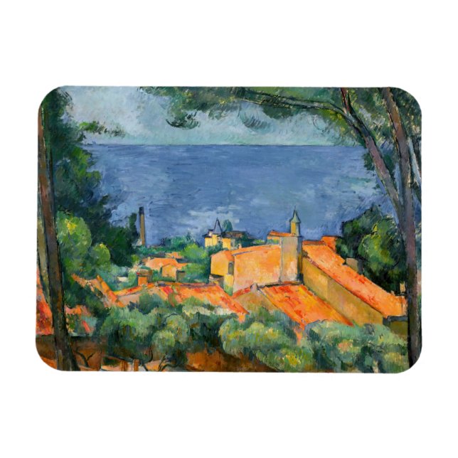 Ímã Paul Cezanne - L'Estaque com Telhados Vermelhos (Horizontal)