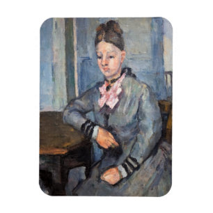 Ímã Paul Cezanne - Madame Cezanne Encostada a uma Mesa