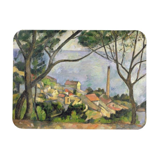 Ímã Paul Cezanne | Mar em l'Estaque, 1878 (Horizontal)