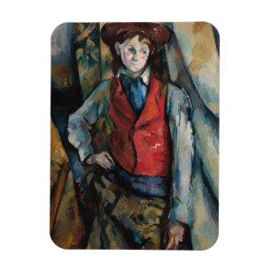 Ímã Paul Cezanne - Menino com Colete Vermelho