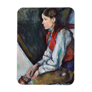Ímã Paul Cezanne - Menino com Colete Vermelho
