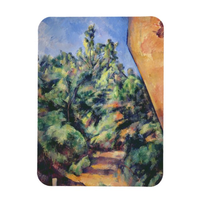 Ímã Paul Cezanne | Rocha vermelha, c.1895 (óleo na can (Vertical)